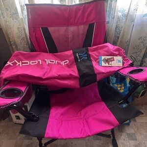 Pink Camping Chair Dual Lock